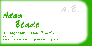 adam bladt business card